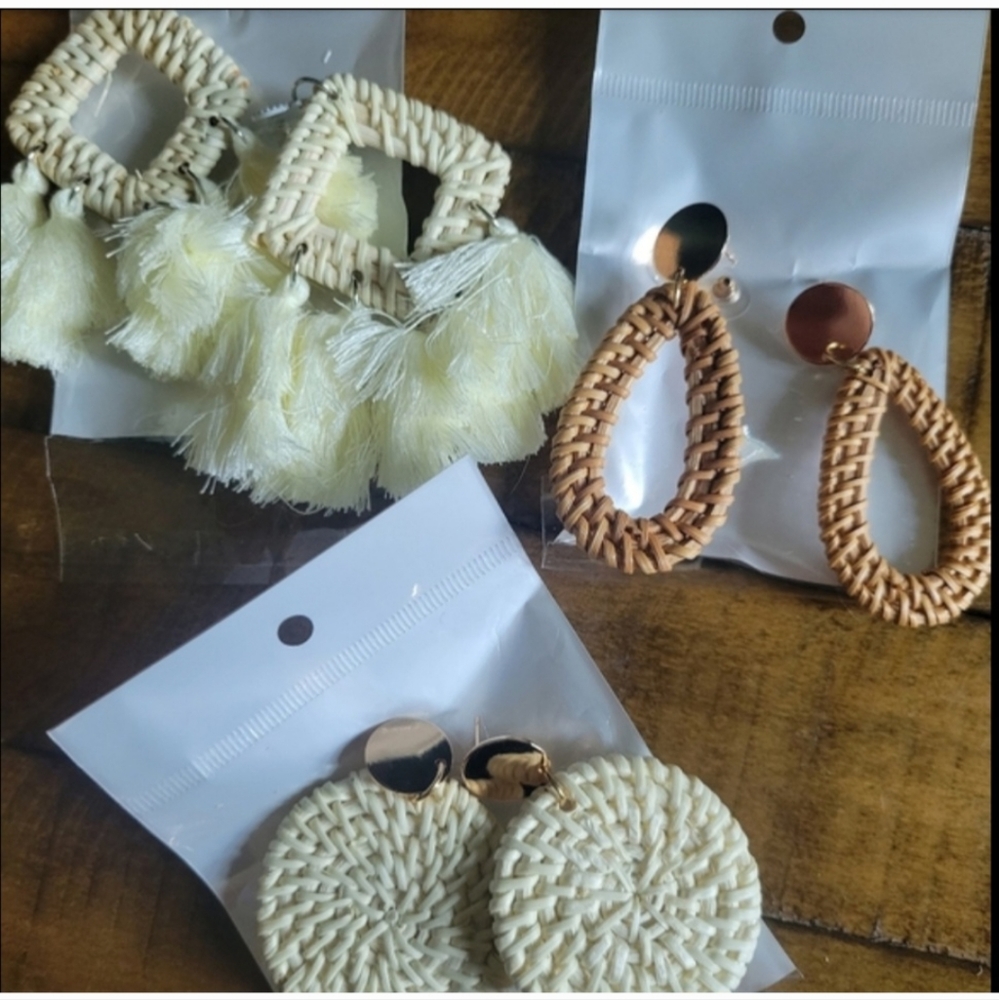 Woven Earrings Set